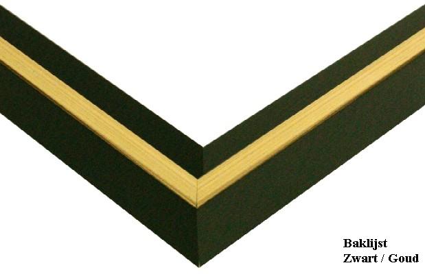 dfc houten lijst baklijst zwart goud