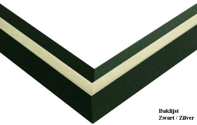 dfc houten lijst baklijst zwart zilver